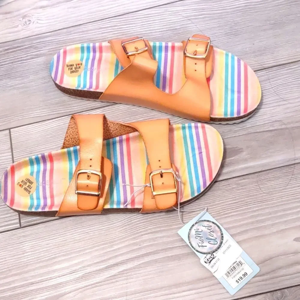 (21-1067)   Cat & Jack Tan Drew Sandals Size 5